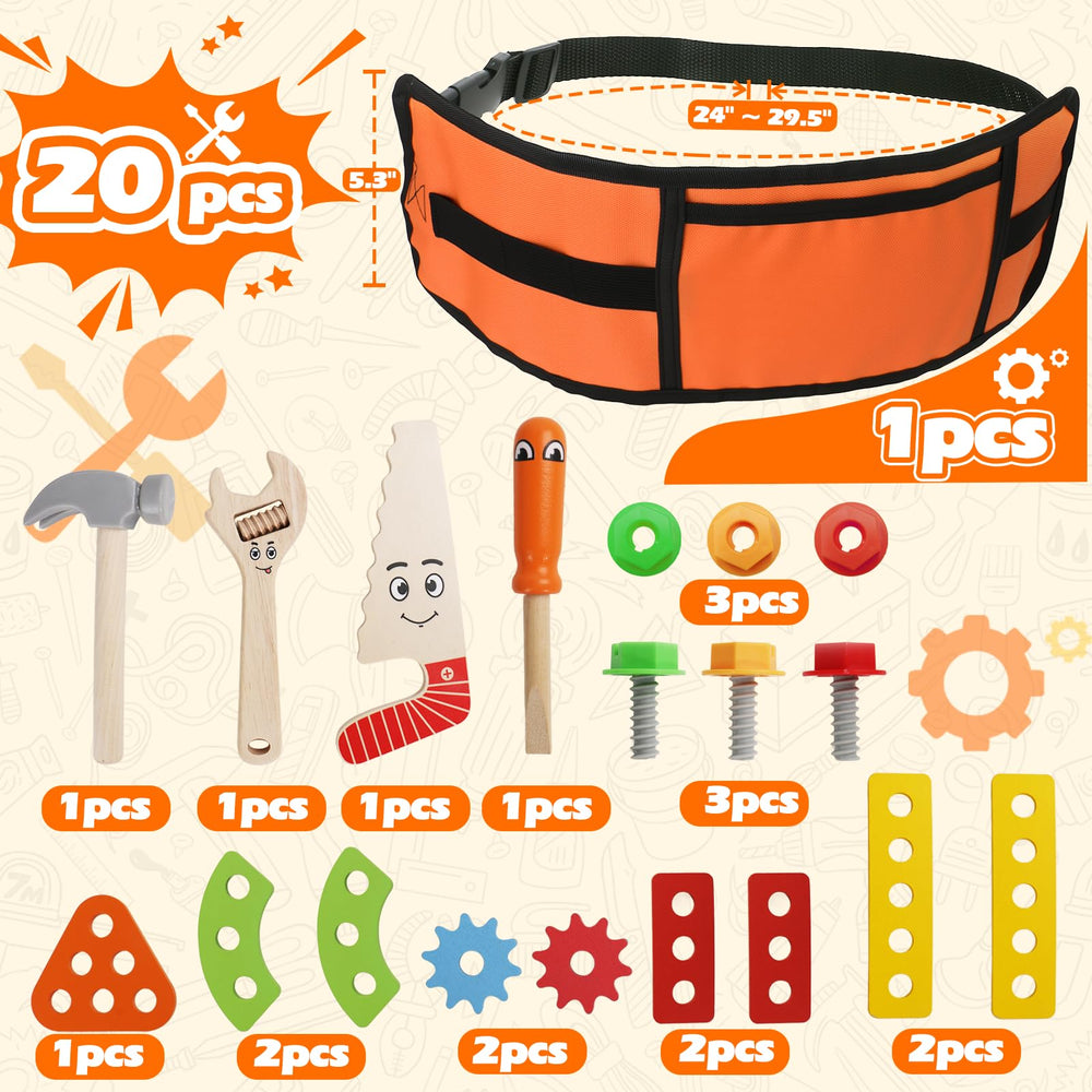 TONZE wrench and screws help kids learn basic tools and fine motor skills.