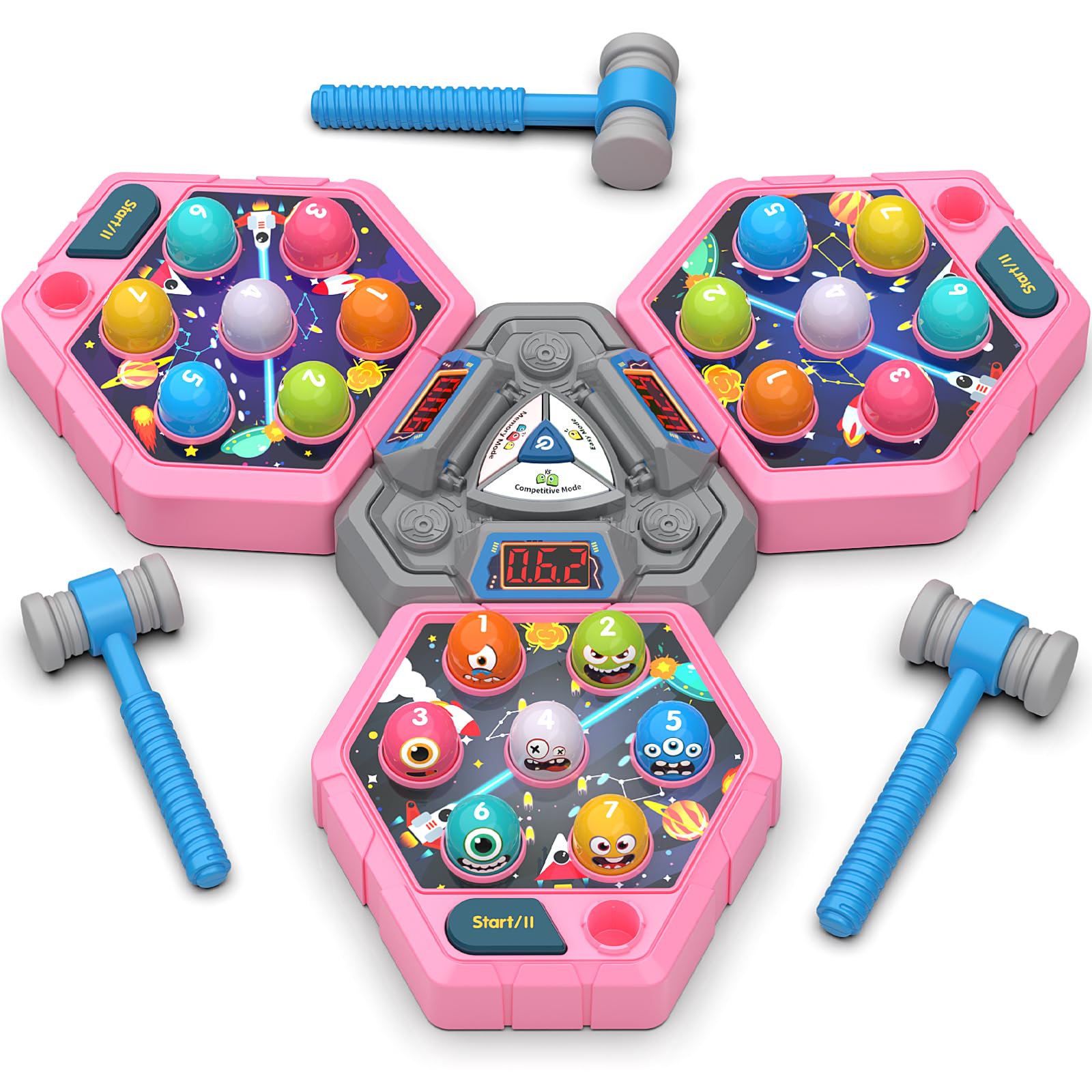 TooLion 3-Player Mole set in action for shared playtime and teamwork.