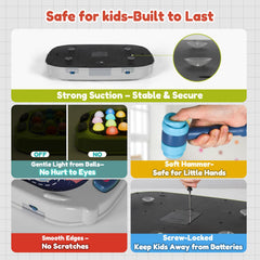 TooLion four strong suction cups keep the table stable during energetic hits.