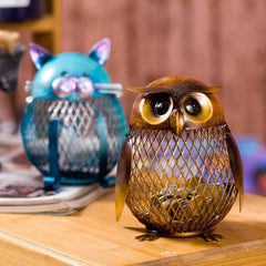 Tooarts owl piggy bank on desk doubles as charming decor
