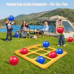 Toobimen inflatable balls with manual pump for fast setup