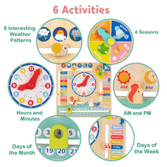 TOOKYLAND daily calendar month tiles showcase vivid colors for month recognition.