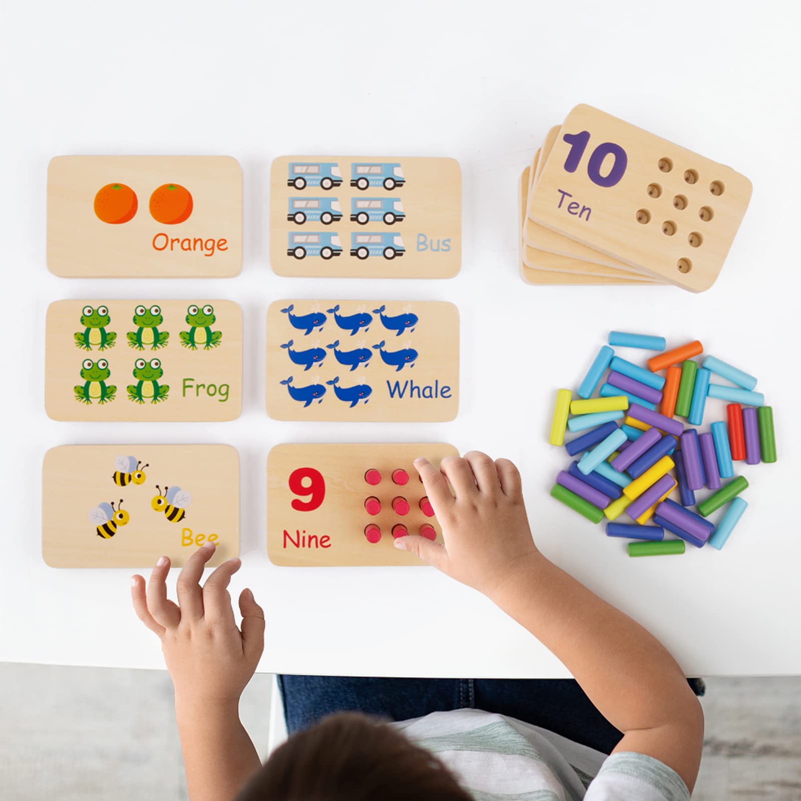 TOOKYLAND Durable rubber wood with child-safe lacquer finish.