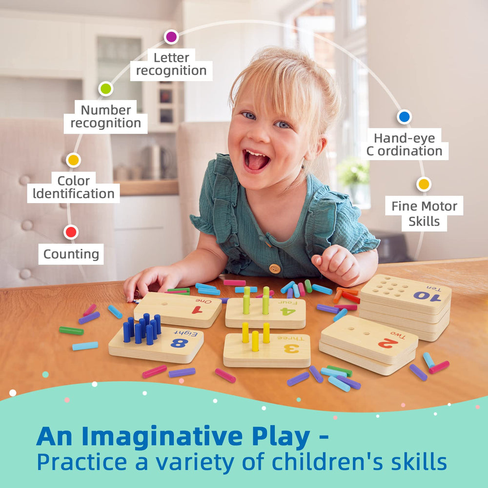 TOOKYLAND Wooden math manipulatives with Montessori-inspired design for hands-on learning.