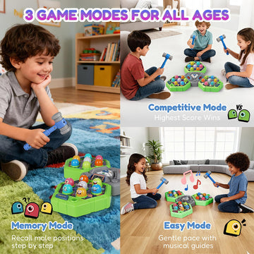 TooLion whack game mole hammers for safe, gentle pounding