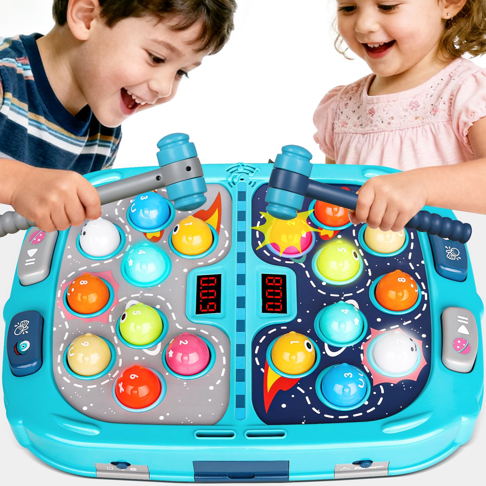 TooLion Whack Mole base keeps play stable for safe, active fun.