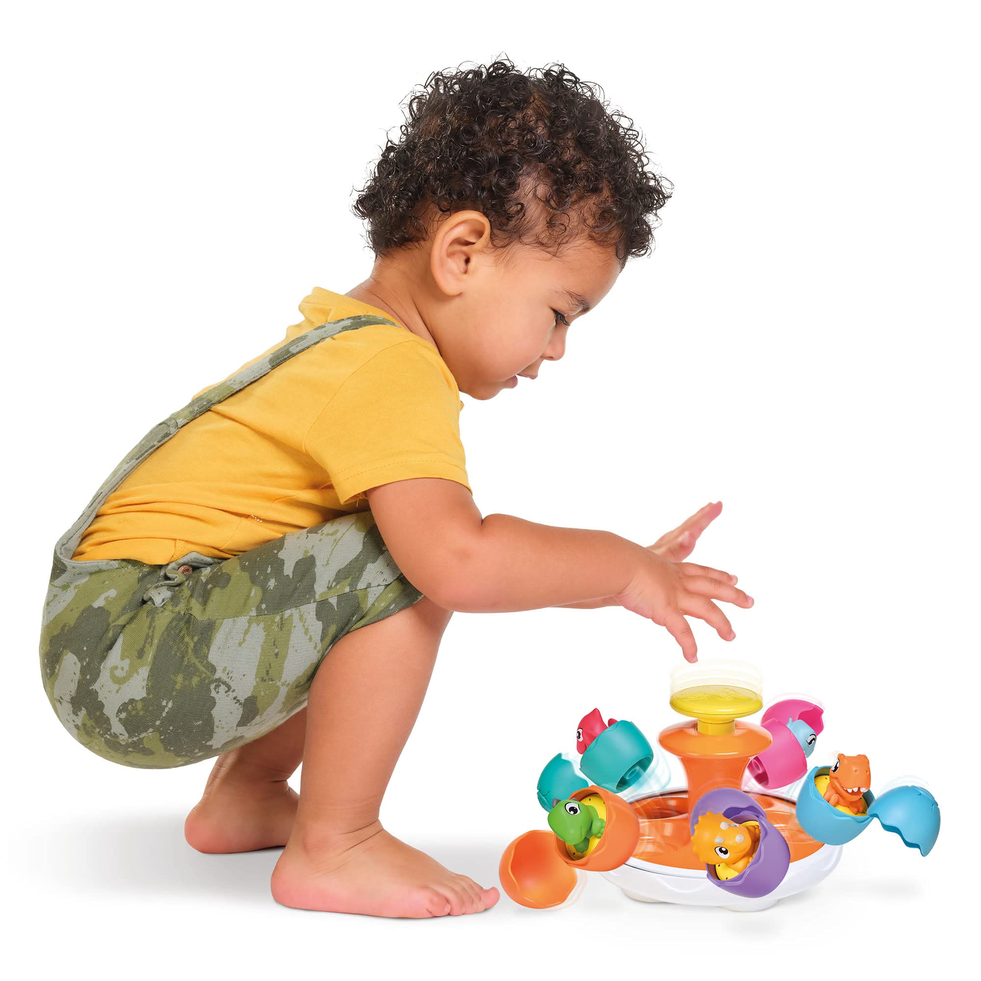 Toomies Spin and Hatch lever action demonstrates cause and effect for curious hands.