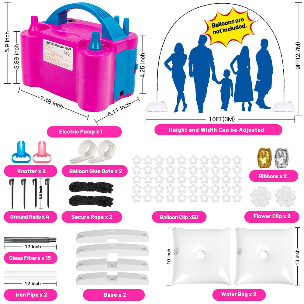 Toosci balloon arch stand base with water bag for stable support.
