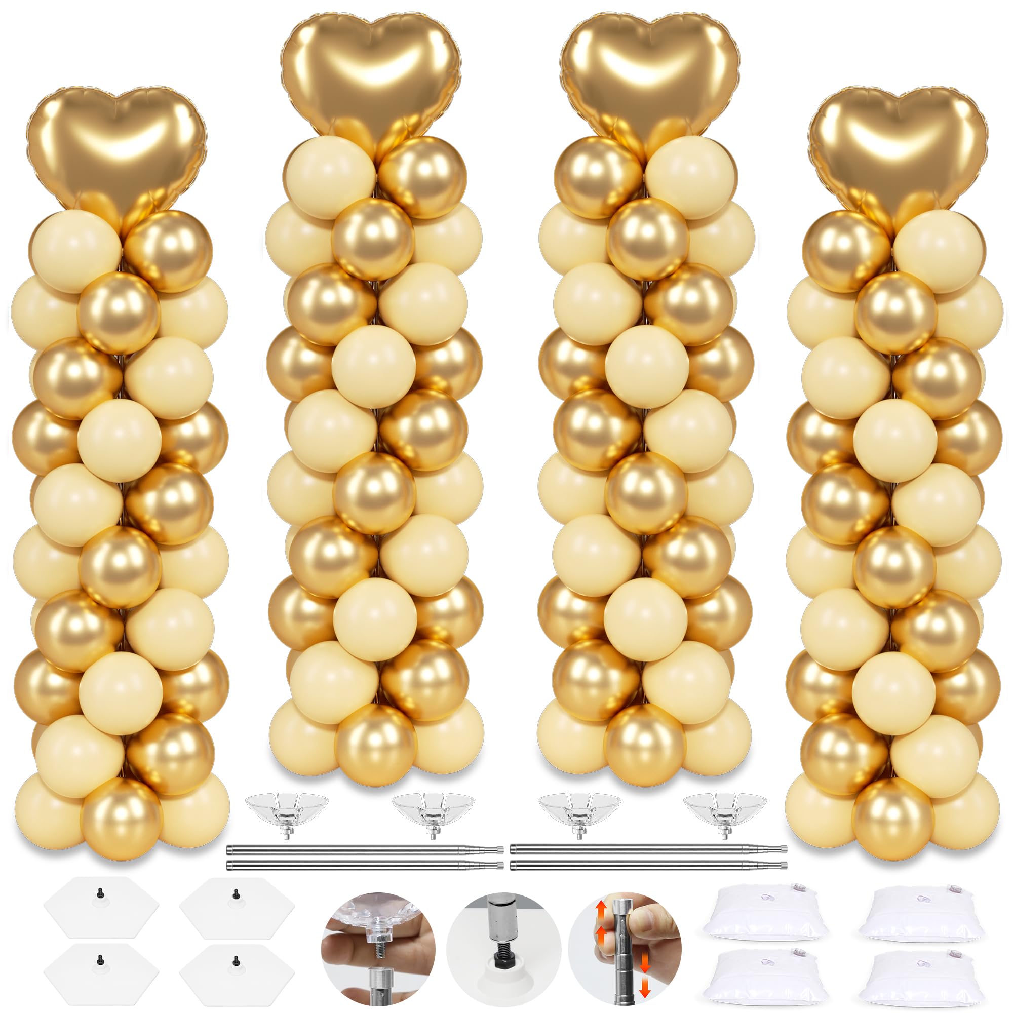 Toosci balloon column stand base provides sturdy support for indoor and outdoor events