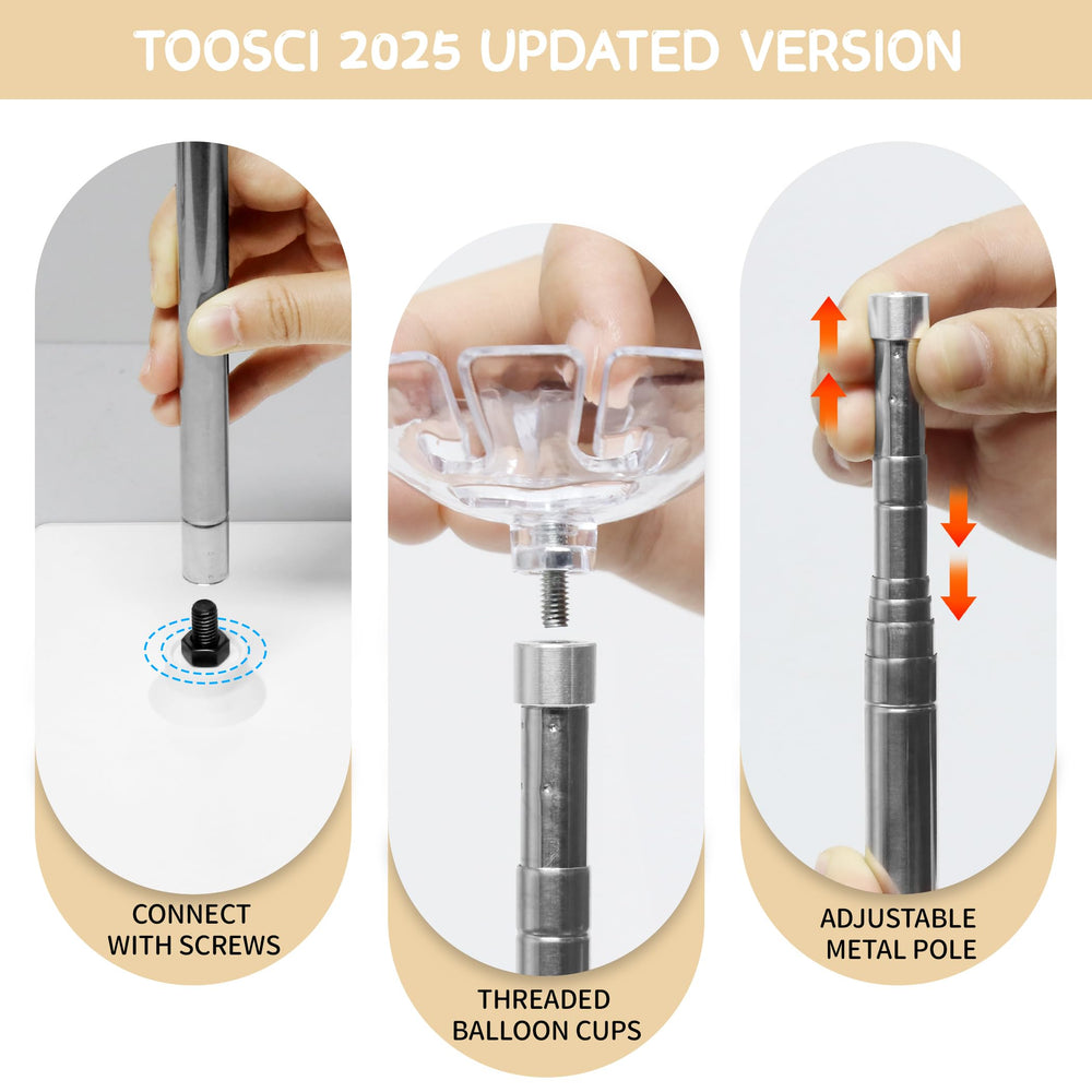 Toosci balloon column stand telescopic pole enables adjustable height for versatile layouts