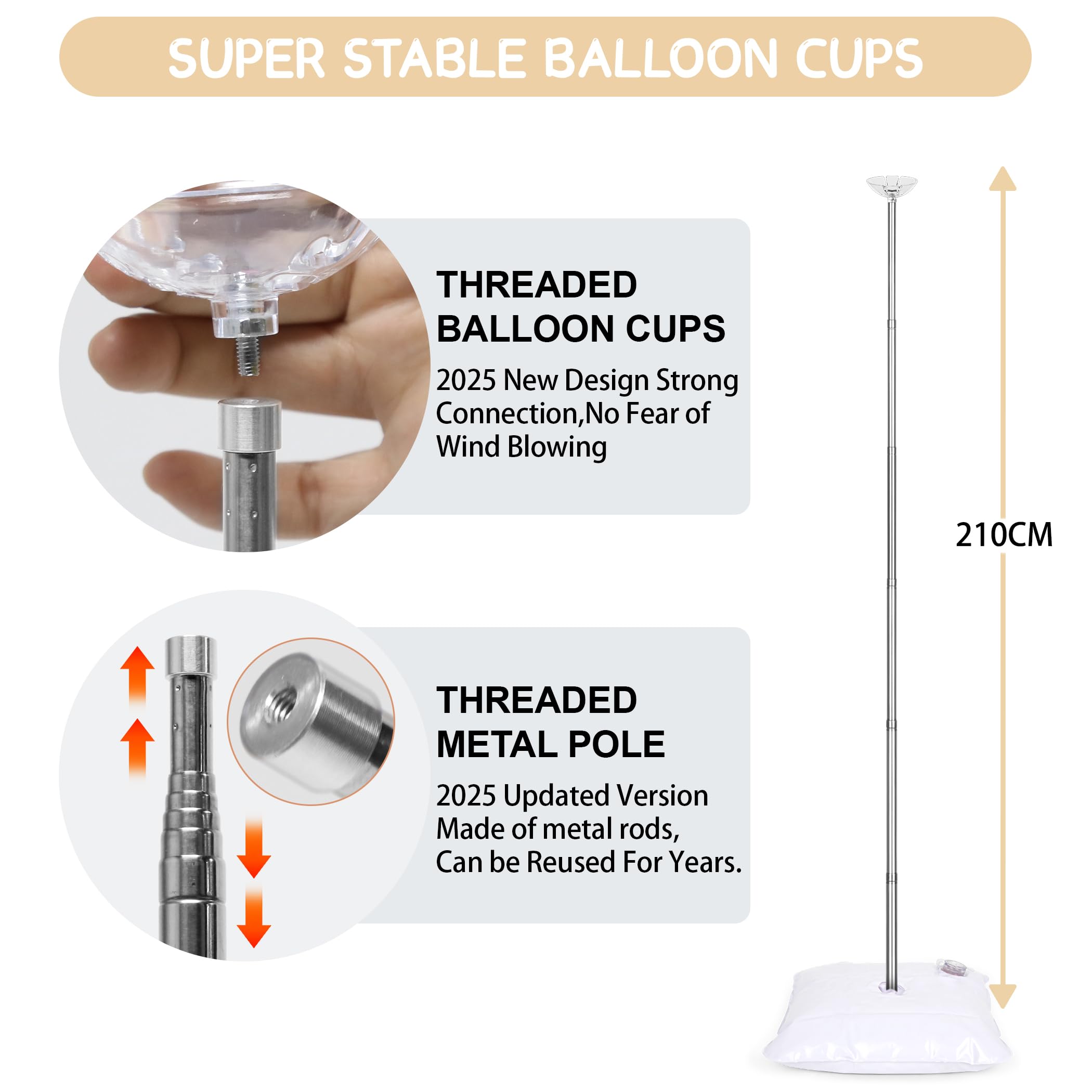 Toosci balloon column stand water bag adds outdoor stability for breezy venues