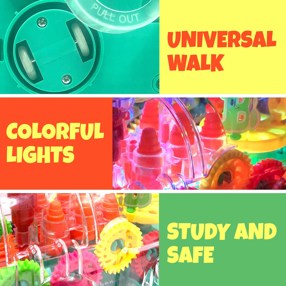 Tooty Toy Colorful light and music train enhances sensory exploration during play.