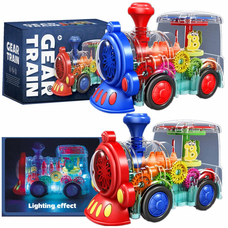 Tooty Toy Tummy time sensory play train engages visual tracking and core strength.