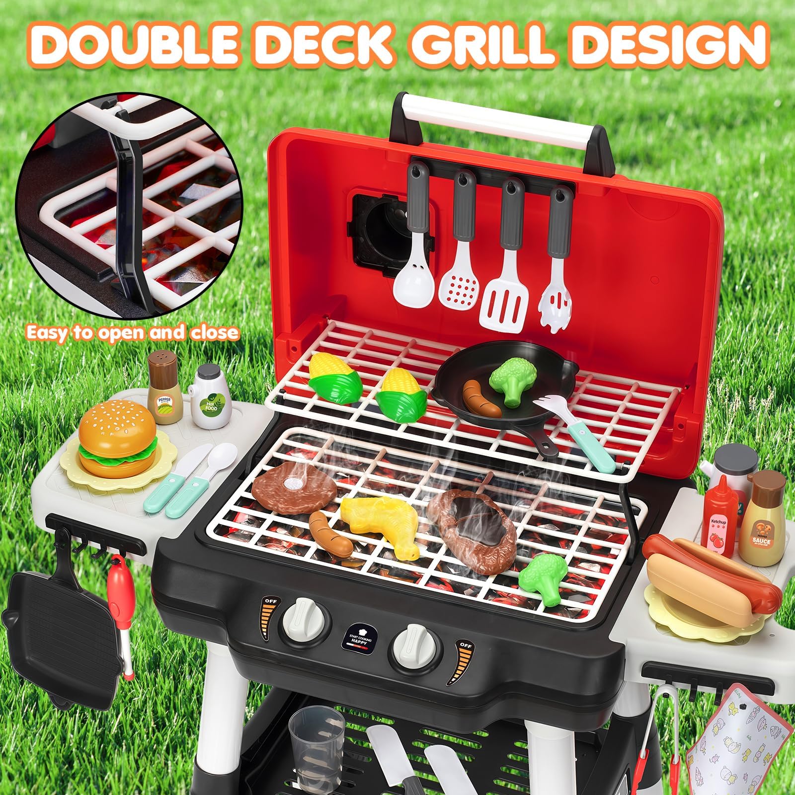 TooyBing playset includes 35 accessories for imaginative meals and role play.