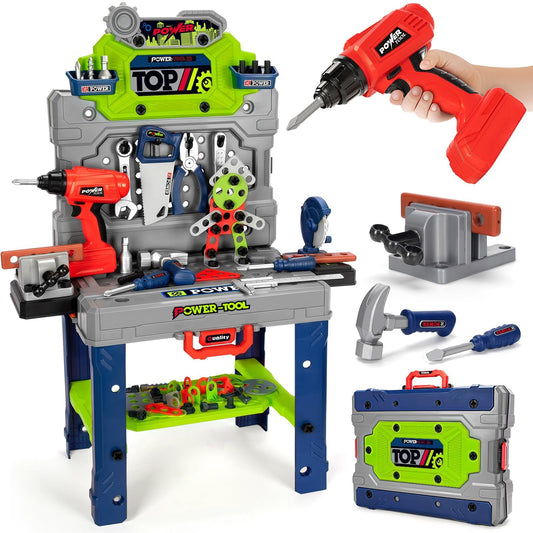 TooyBing electric drill in action for pretend play and skill-building