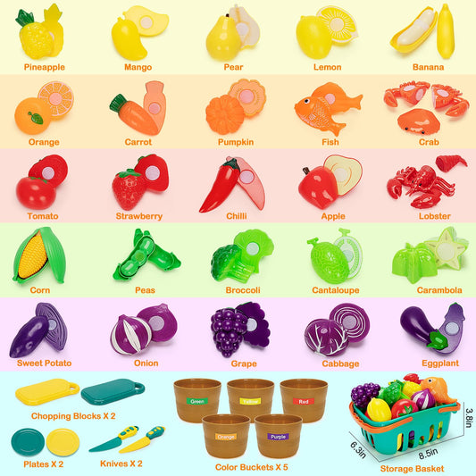 TooyBing color buckets help with sorting colors during pretend play.