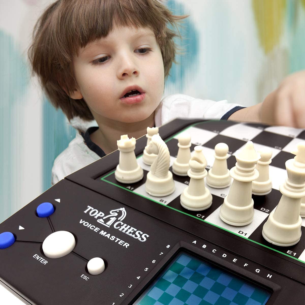 Top 1 Chess electronic board components with pieces and cards for versatile practice