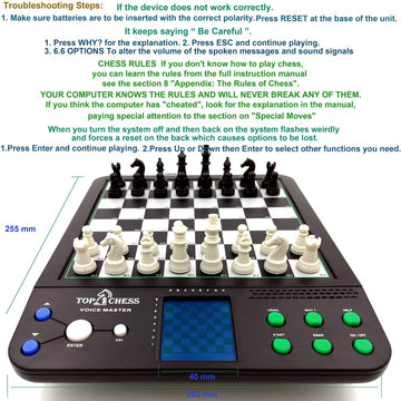 Top 1 Chess LCD display showing precise piece positions during play