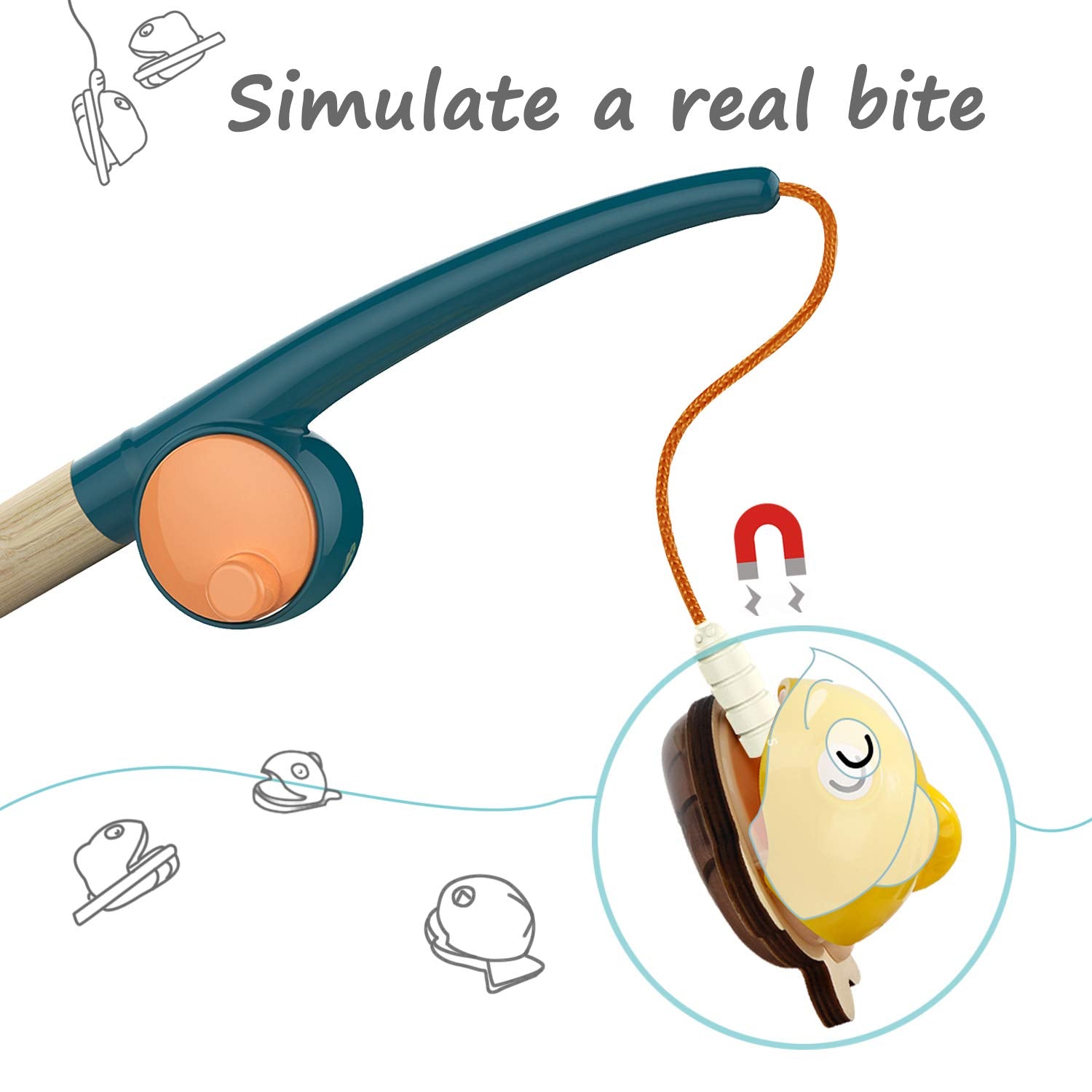 Top Bright 3D fish magnets for realistic magnetic catching play