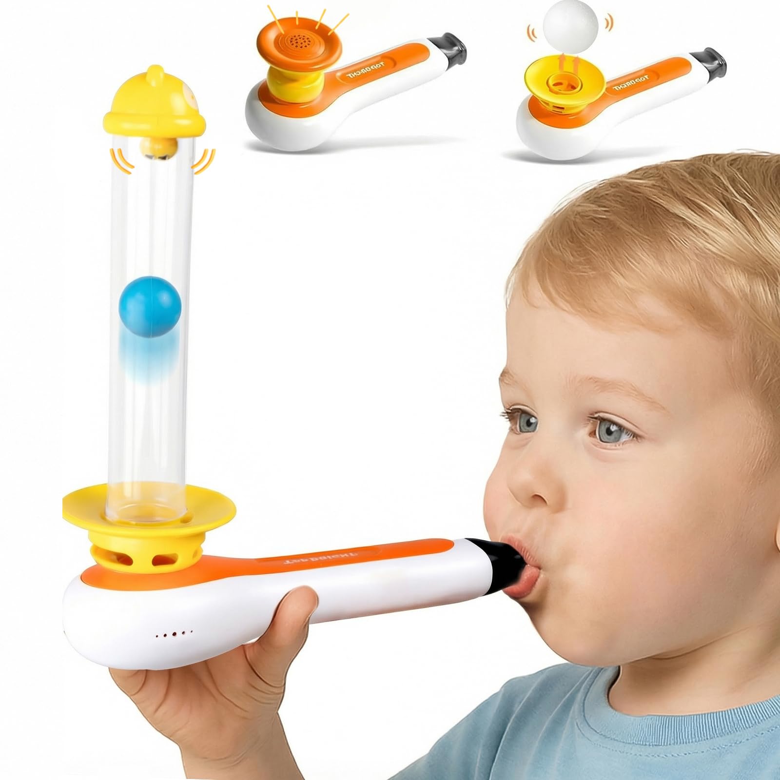 TOP BRIGHT 3in1 sensory toy with whistle promotes oral awareness during play.