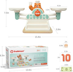 Top Bright Balance Math Game is made from durable non-toxic plastic.