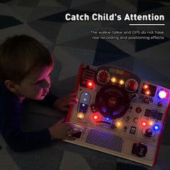 Top Bright busy board turn signal click for satisfying sensory feedback.
