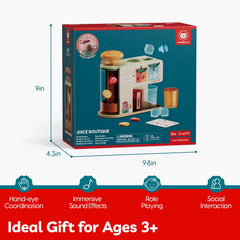 Top Bright complete play set with cup and menu card for versatile pretend play.