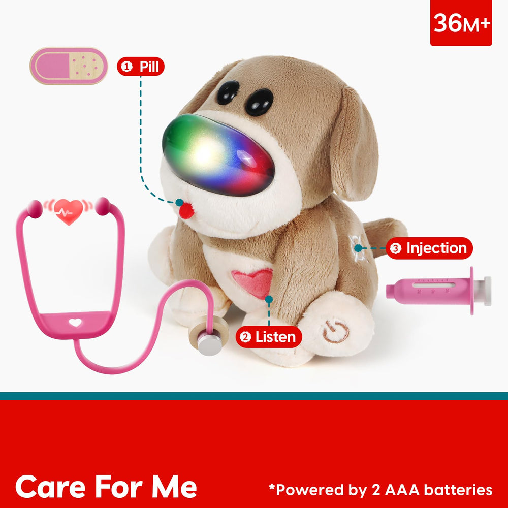 Top Bright Doctor Kit wooden carrier keeps tools organized during pretend vet visits