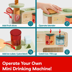 Top Bright juice inserts showcase realistic juice options for kids' pretend kitchen.