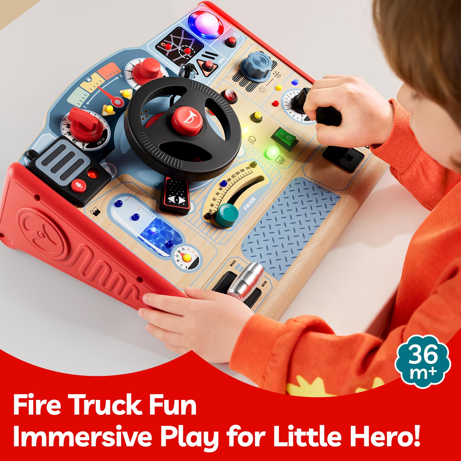 Top Bright Busy Board radio and walkie-talkie area for role-play communication