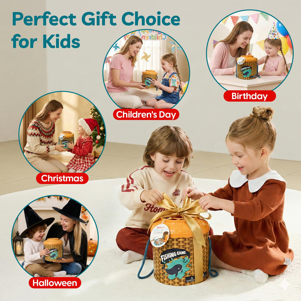 TOP BRIGHT magnetic fishing game is ideal for travel and parties.