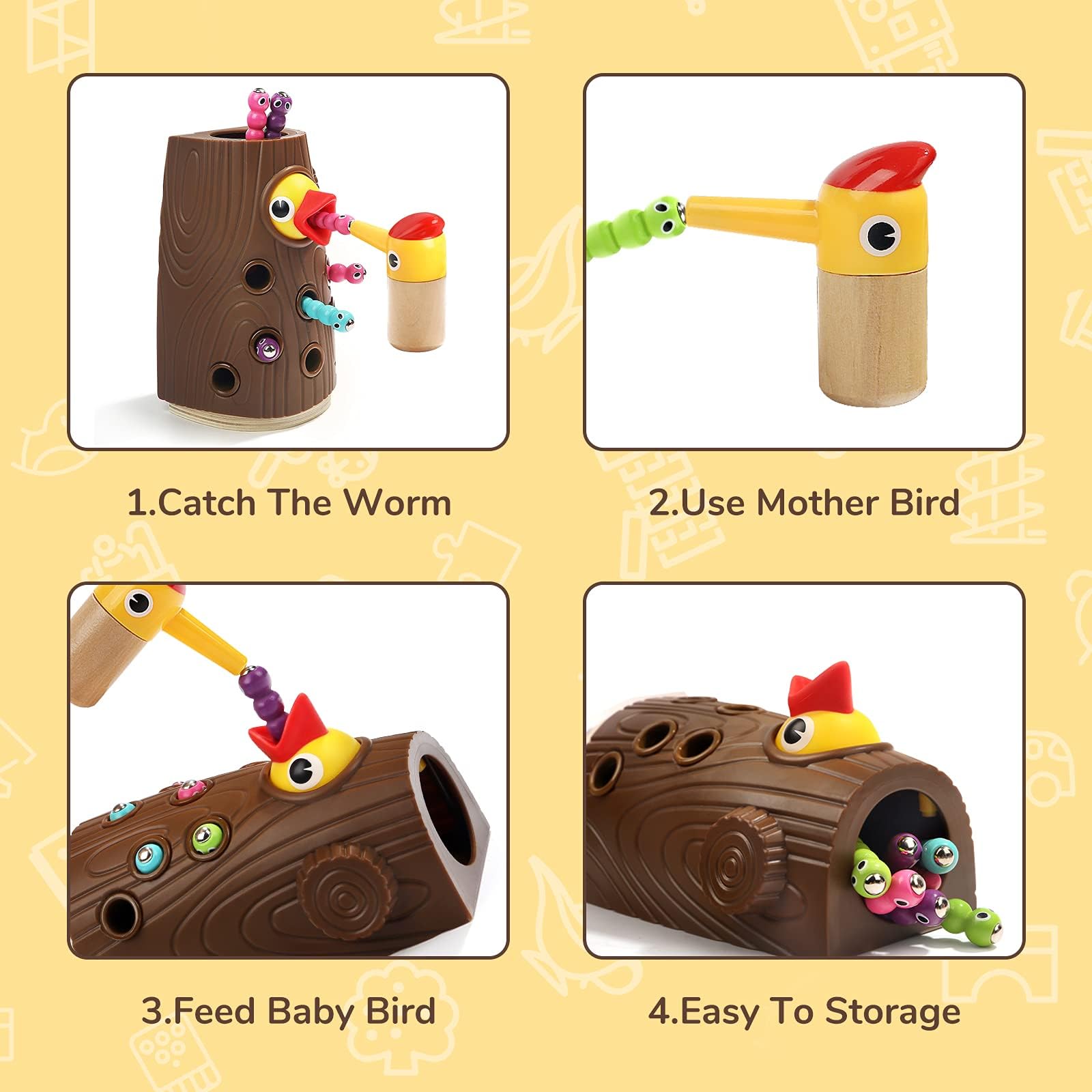 TOP BRIGHT bird feeding setup for toddlers encourages early learning