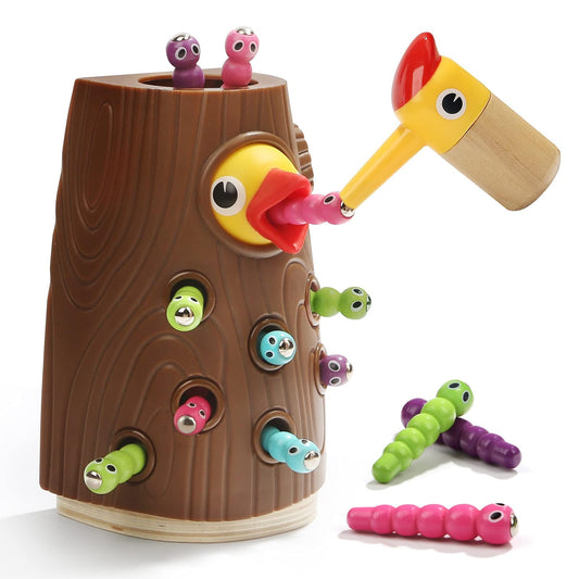 TOP BRIGHT magnetic bird feeding game closeup showing engaging play and fine motor use