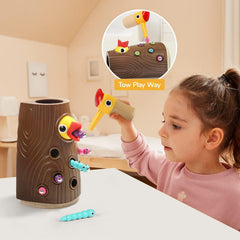 TOP BRIGHT toddlers feeding worms image highlighting hand-eye coordination