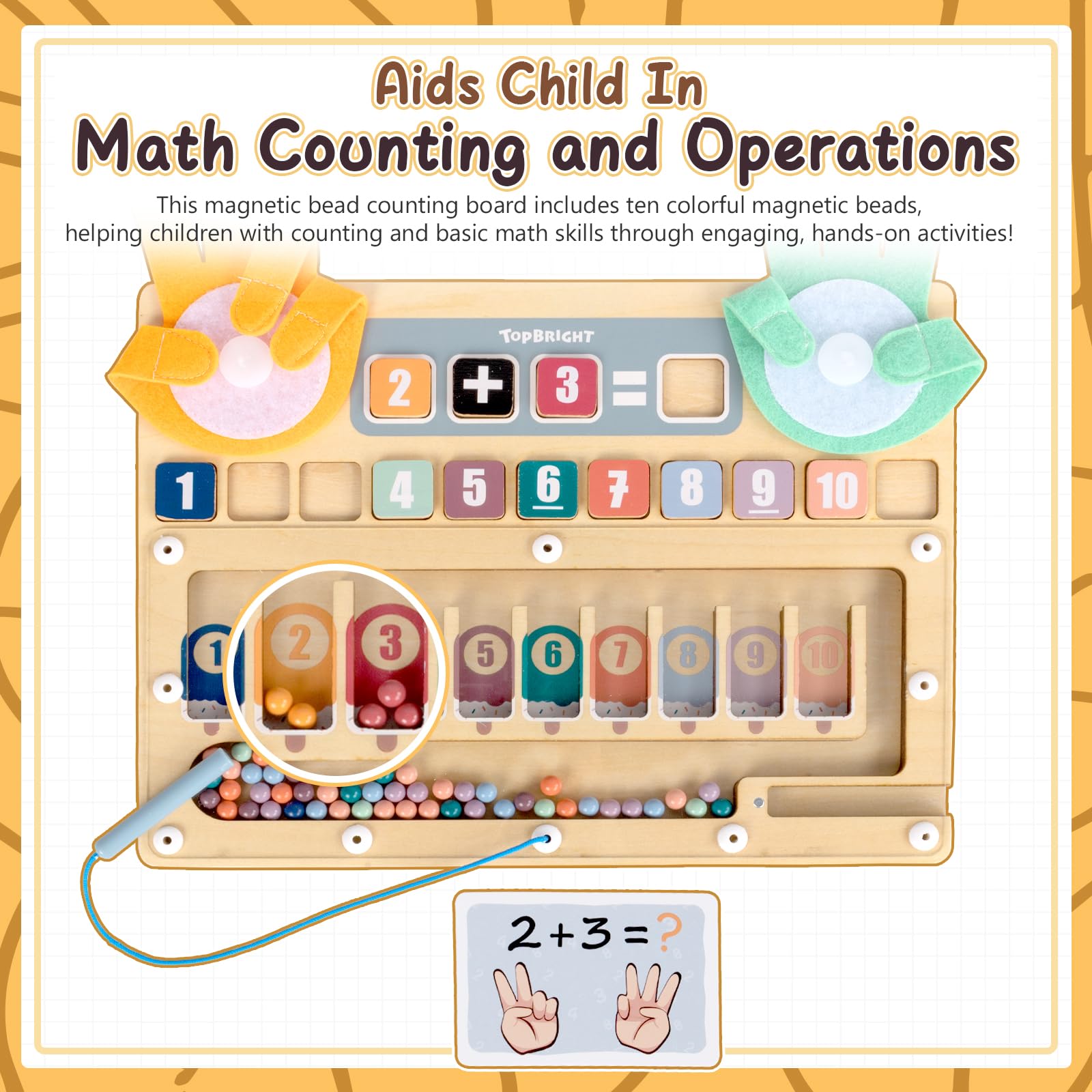 Top Bright compact, portable math toy ideal for travel and on-the-go practice.