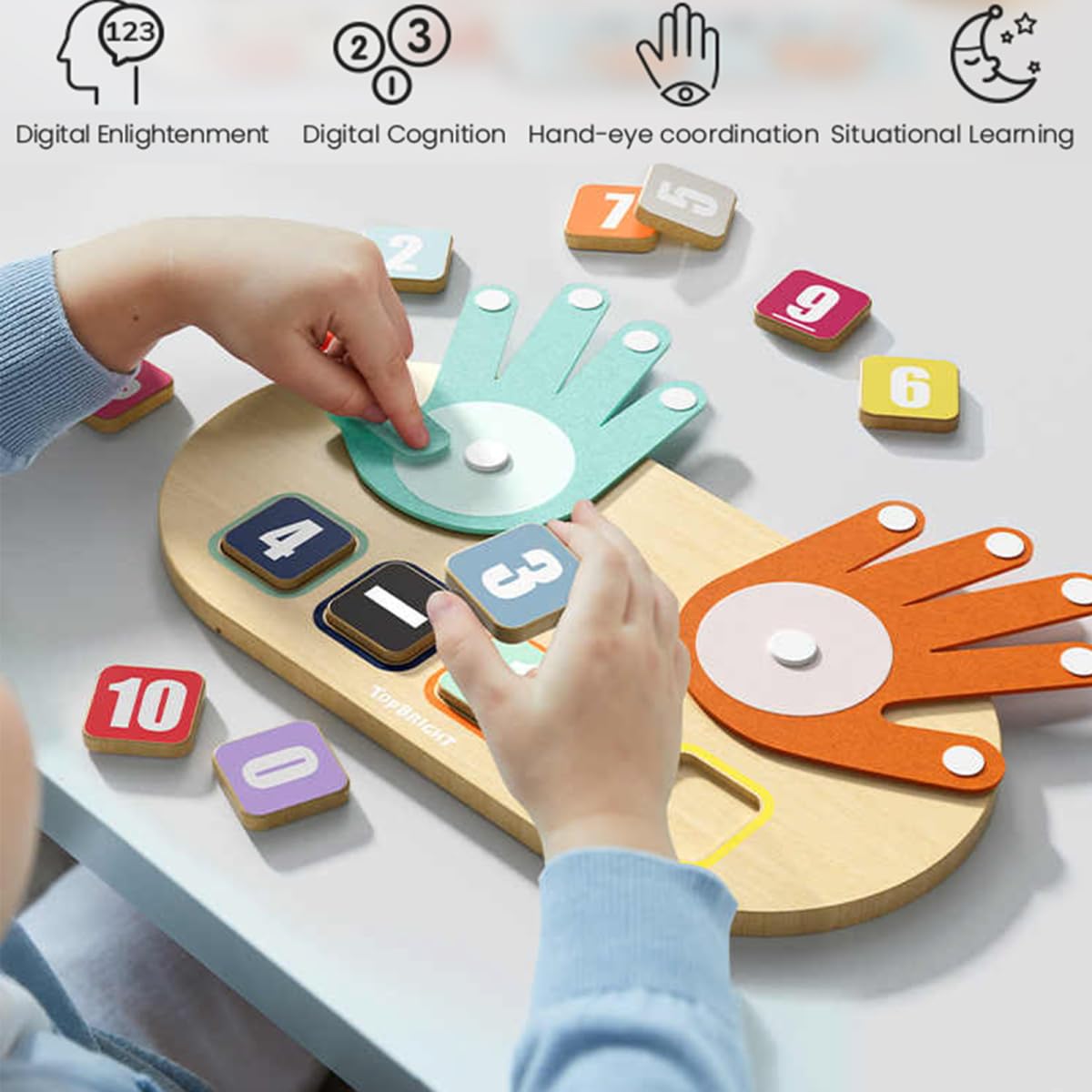 TOP BRIGHT Storage Box Included demonstrates organized set and mess-free learning sessions.