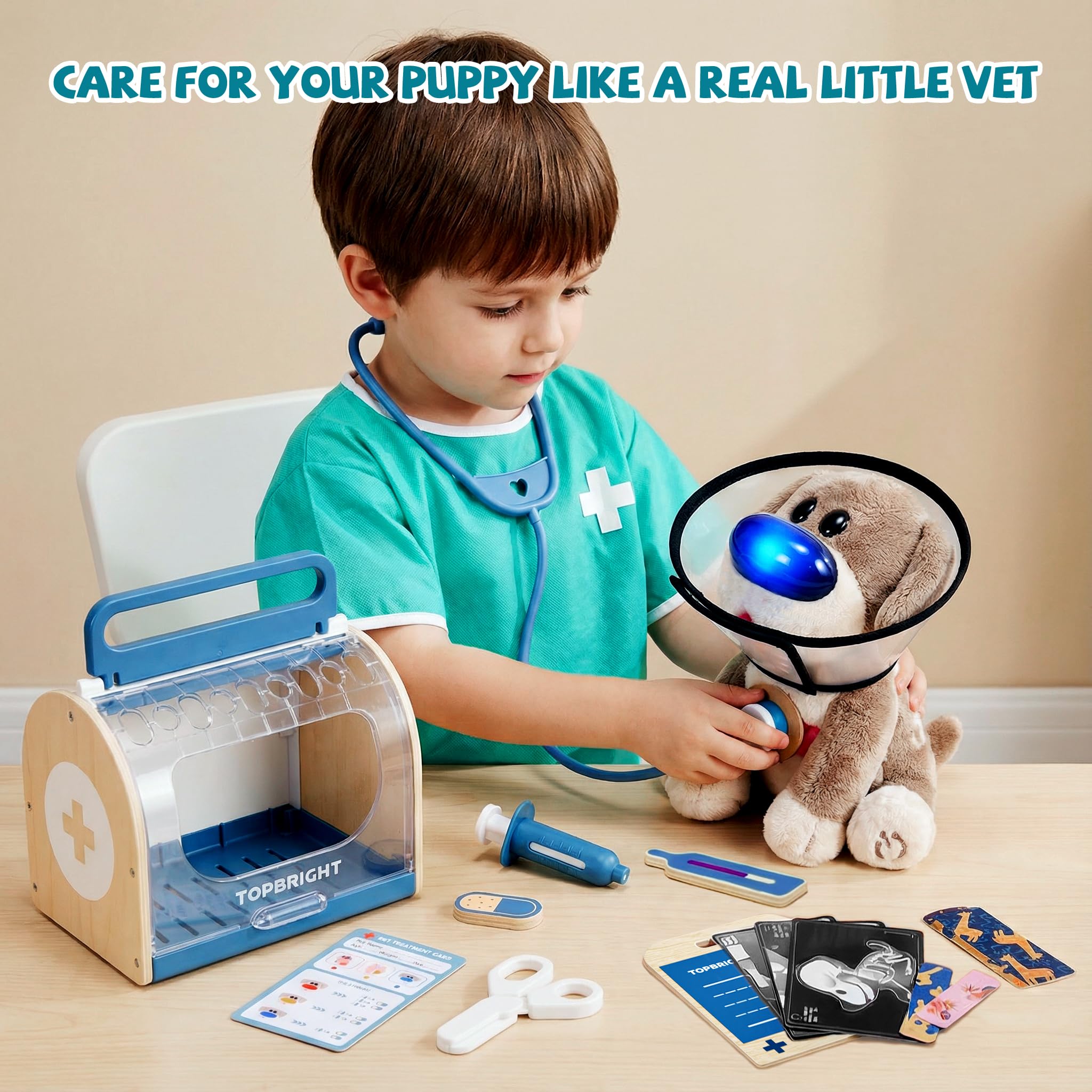 Top Bright Vet Diagnosis Cards help kids imagine clinical scenarios during playtime