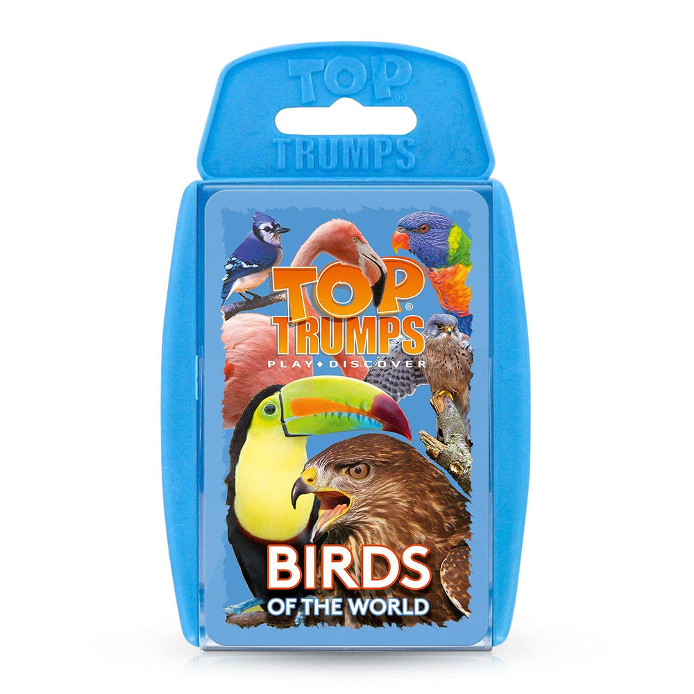 Top Trumps Birds of the World blue jay wingspan image supports educational size comparisons for curious learners