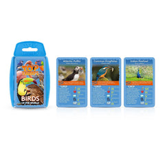 Top Trumps Birds of the World gameplay illustration shows card duel excitement and fast rounds