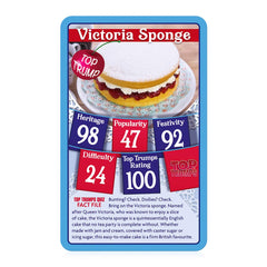 Top Trumps British Bakes cards fanned for quick cake trivia