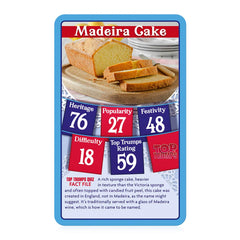 Top Trumps British Bakes plastic case keeps cards portable for travel games
