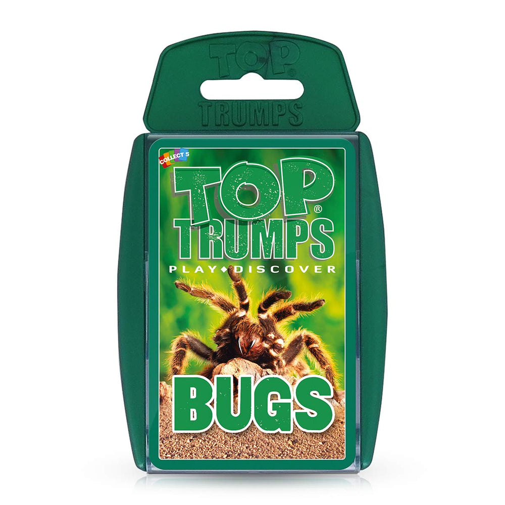 Top Trumps Bugs Classics Black Widow card, highlights quick comparisons