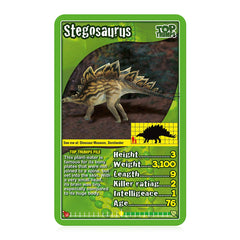 Top Trumps Dinosaurs Classics Triceratops artwork showcases shield-like horns