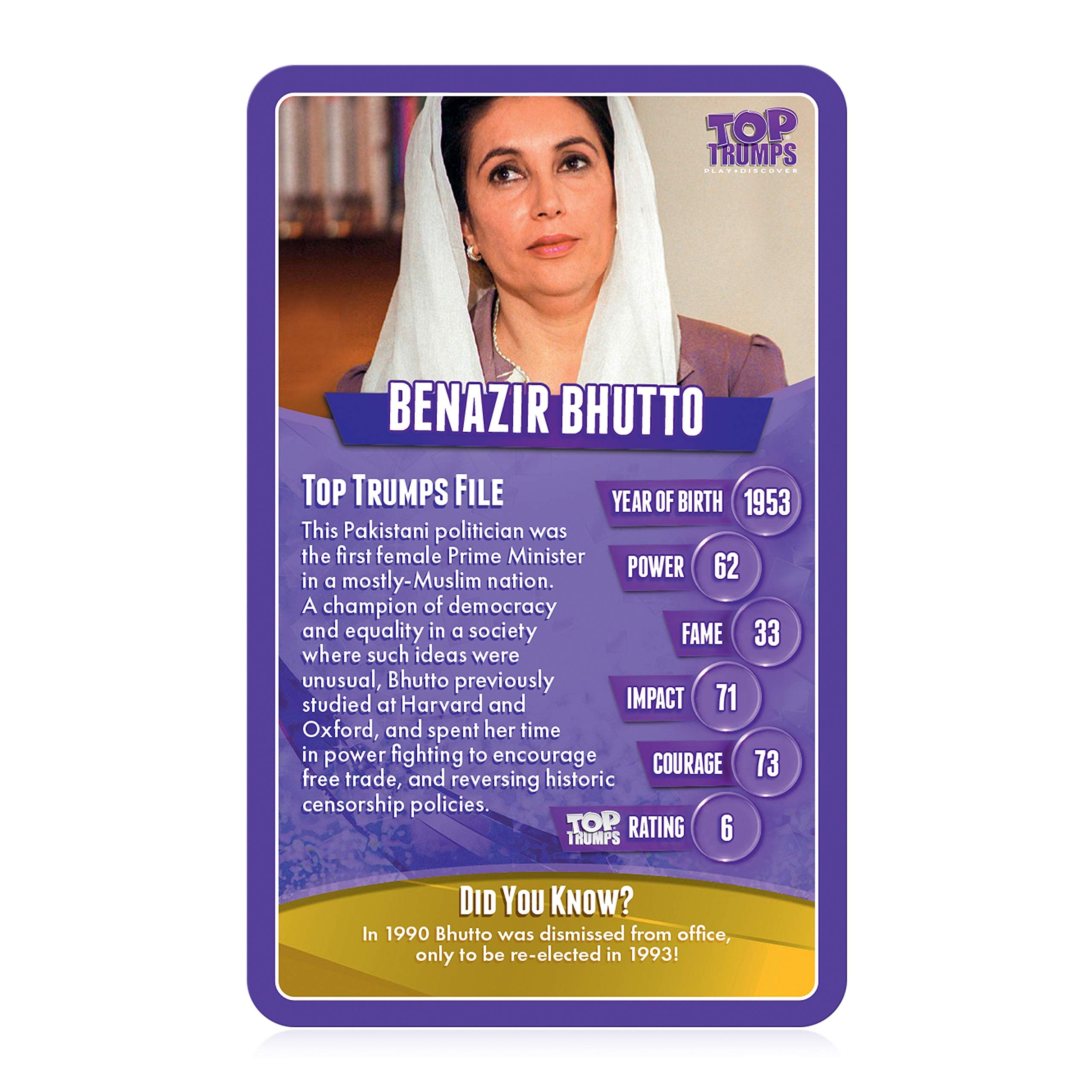 Top Trumps Great Women deck of cards laid out for quick strategic play with family.
