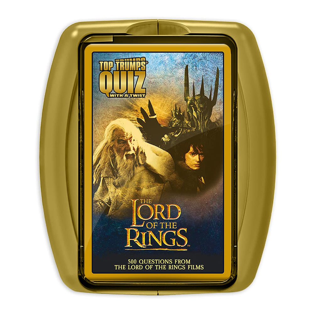 Top Trumps LOTR quiz card Bilbo character image for fun trivia and family game night