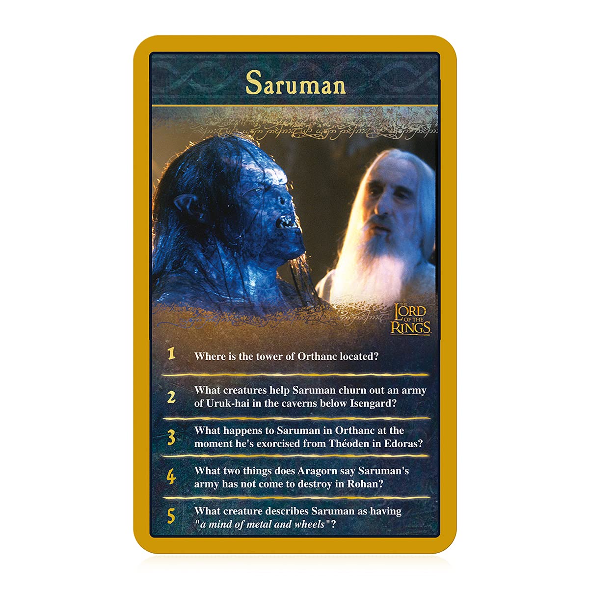 Top Trumps LOTR quiz card Troll creature image adds thrill to family-friendly game nights