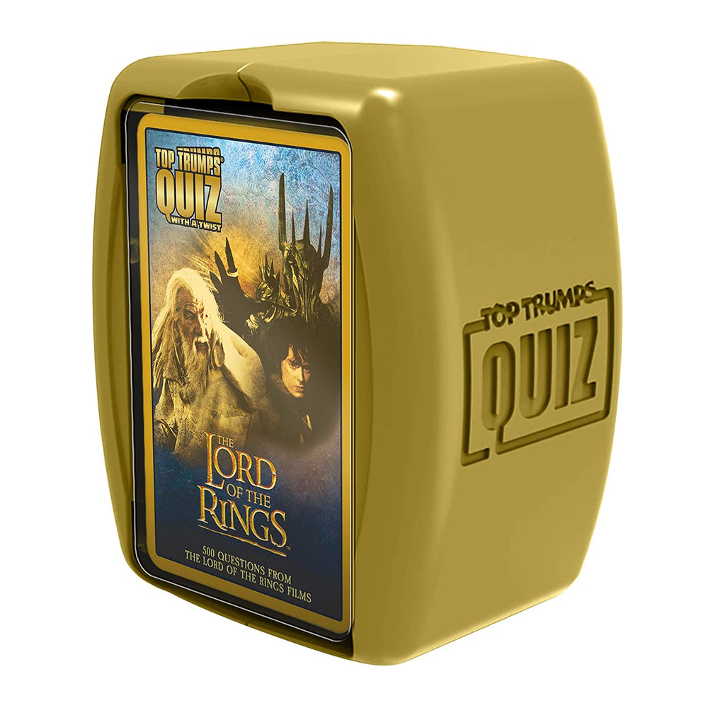 Top Trumps LOTR quiz card Middle-earth map image invites exploration during play