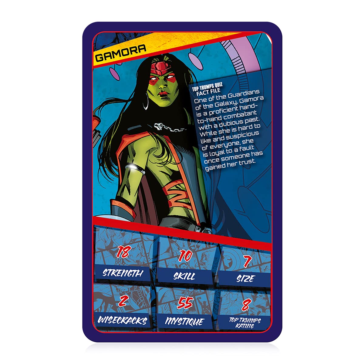Top Trumps Marvel Universe Specials Thanos card for epic strategy duels.