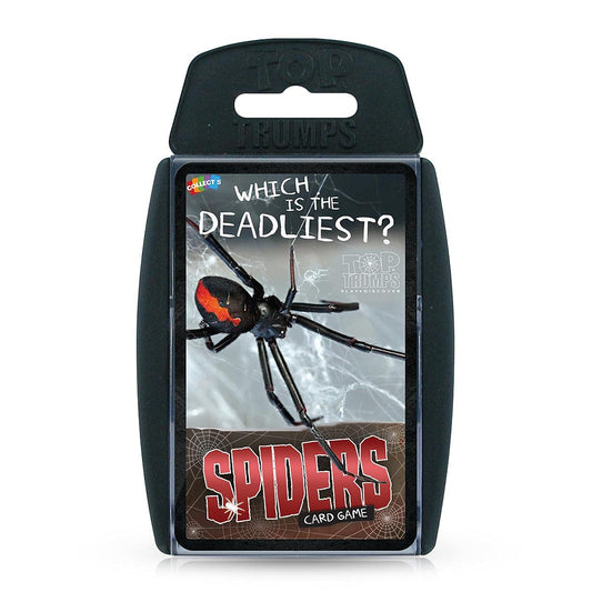 Top Trumps Spiders Classics cover image with compact case for quick, educational play