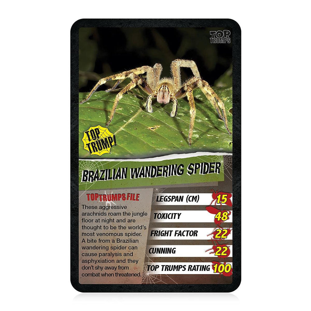 Top Trumps Spiders Classics gameplay-setup image for group play and easy start